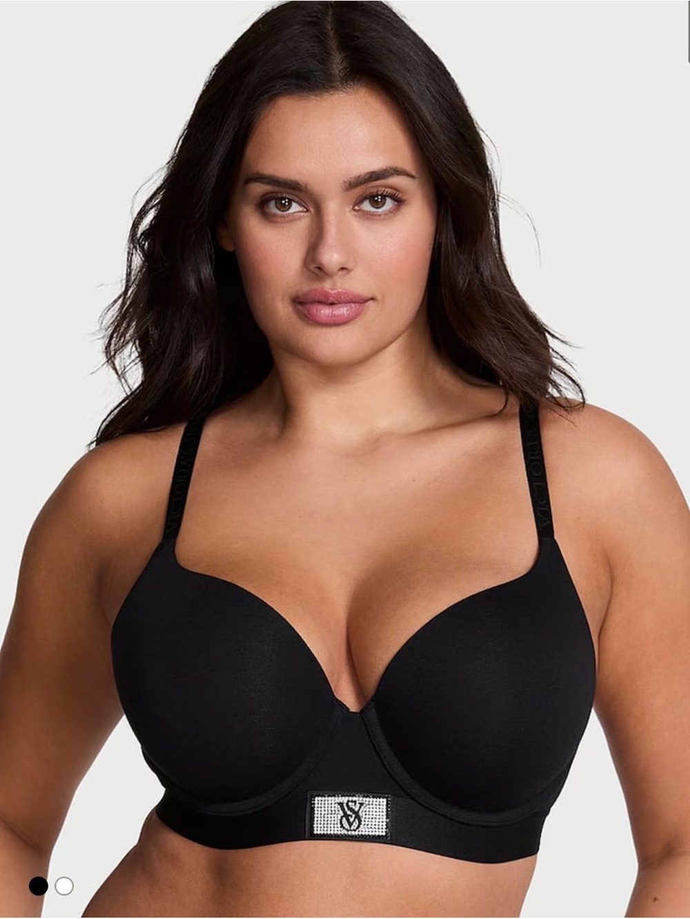 Victoria secret Black Full Cup Push Up Logo Shine Patch Bra 40D